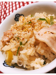 豚バラネギ塩炊き込みご飯-レシピのメイン写真