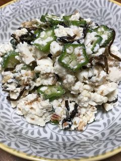 時短☆生オクラ☆塩昆布☆鰹節白和え-レシピのメイン写真