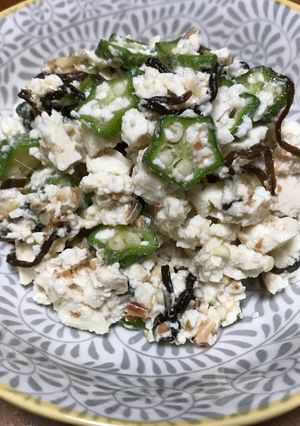 時短☆生オクラ☆塩昆布☆鰹節白和え-レシピのメイン写真