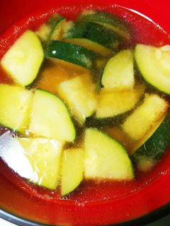 ズッキーニのお味噌汁-レシピのメイン写真