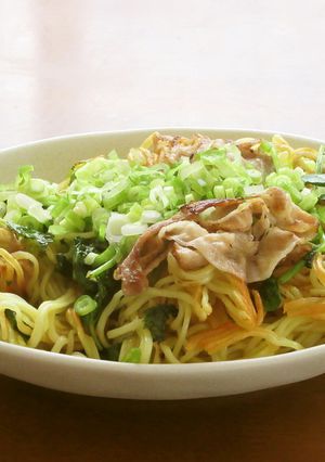豚バラ肉と三つ葉の白だしポン酢焼きそば-レシピのメイン写真