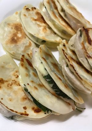 鶏むねの大葉チーズ⭐️餃子の皮でタコス風-レシピのメイン写真