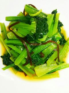 小松菜と塩昆布のバター醤油味!-レシピのメイン写真