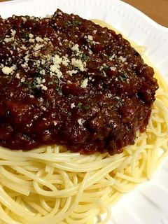 ミートソースパスタ-レシピのメイン写真