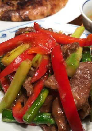 牛肉とアスパラの中華炒め-レシピのメイン写真