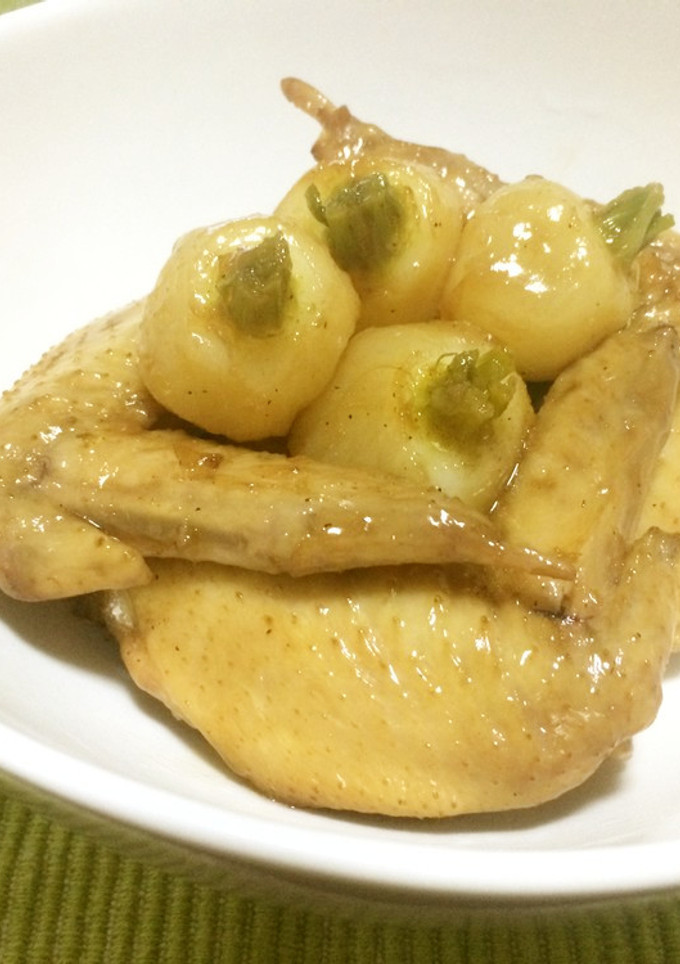 小かぶと手羽先の煮物-レシピのメイン写真