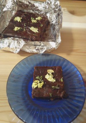 小豆とスパイスの花模様のブラウニー-レシピのメイン写真