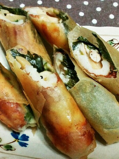 残り物春巻き★筍の煮物+チクワ大葉チーズ-レシピのメイン写真