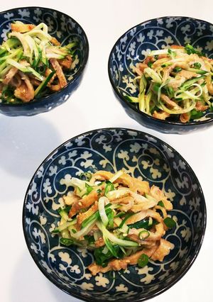 【サッパリ】鶏皮とキュウリの和え物-レシピのメイン写真