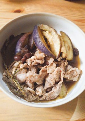 ナスと豚肉の花椒醤炒め煮-レシピのメイン写真