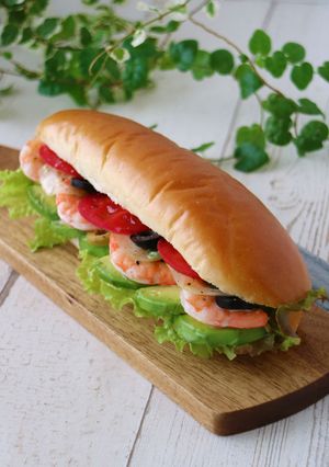 お弁当OK!えびアボカドサンド-レシピのメイン写真