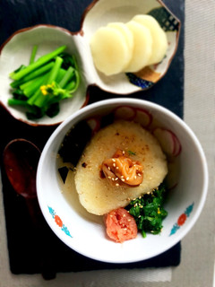 梅雨空 朝ごはん 焼きおにぎりのお茶漬け-レシピのメイン写真