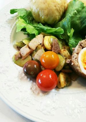 お弁当用空豆とベーコンとミニトマト炒め物-レシピのメイン写真