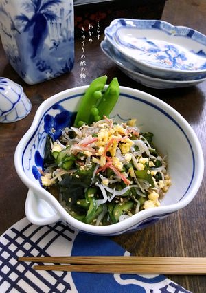 夏【しらす・わかめ・胡瓜の酢の物】-レシピのメイン写真