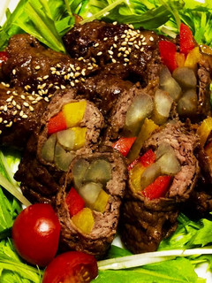 ゴボウとパプリカの牛肉巻き*甘辛照り焼き-レシピのメイン写真