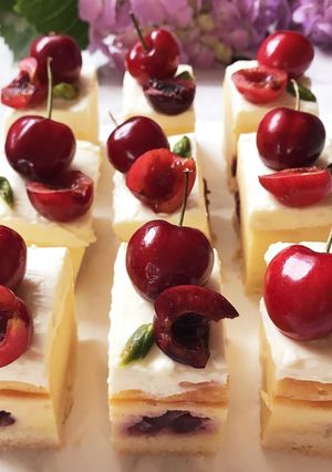 アメリカンチェリーのチーズケーキ-レシピのメイン写真