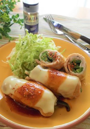 ピーマンの肉巻き　ピリ辛ケチャップソース-レシピのメイン写真