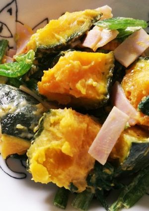 カボチャとほうれん草のサラダ-レシピのメイン写真