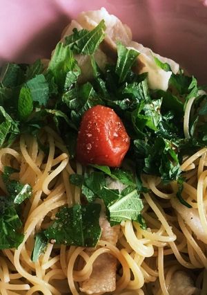 超ズボラで簡単☆梅シソ冷製和風パスタ-レシピのメイン写真