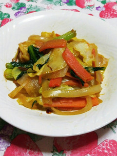 もう1品欲しい時に簡単カレー野菜炒め。-レシピのメイン写真