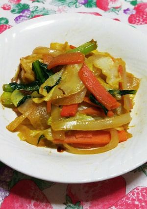 もう1品欲しい時に簡単カレー野菜炒め。-レシピのメイン写真