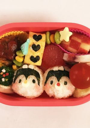 簡単 チップとデールのキャラ弁 デコ弁-レシピのメイン写真