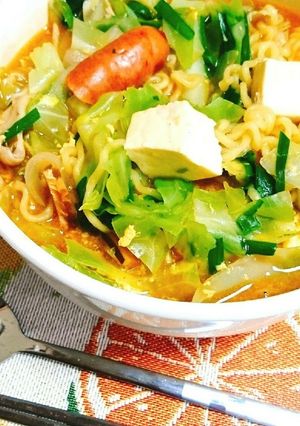 野菜がとれる辛ラーメン-レシピのメイン写真