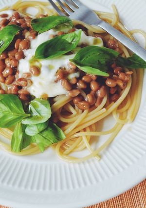 納豆とモッツァレラチーズのパスタ-レシピのメイン写真
