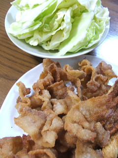 手ちぎりキャベツと豚のからあげ-レシピのメイン写真