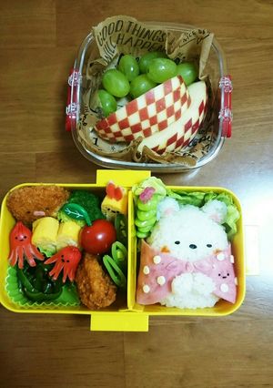 すみっこぐらしのしろくま弁当-レシピのメイン写真
