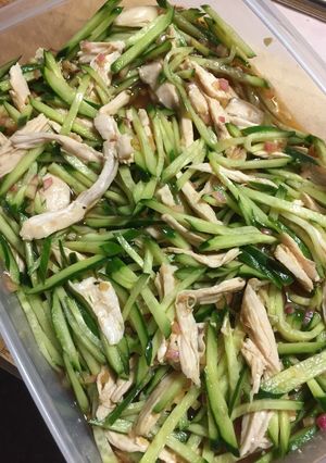 キュウリと鶏胸肉の中華風サラダ-レシピのメイン写真