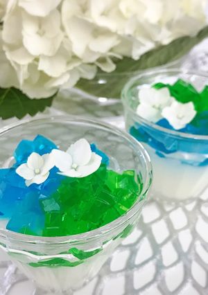 ＊紫陽花ゼリー＊-レシピのメイン写真