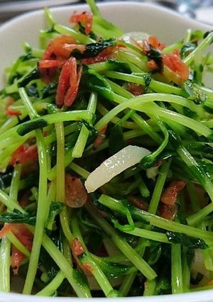 簡単☆豆苗と桜えびのにんにく炒め-レシピのメイン写真