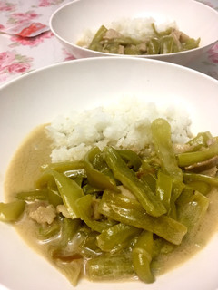 ピーマンと豚肉のココナッツ煮♡南国風-レシピのメイン写真