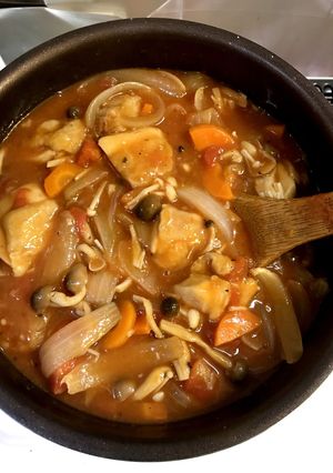 余った野菜で。鶏肉のトマト煮-レシピのメイン写真