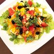 ケール入りアボカドと黒豆の豆腐サラダ
