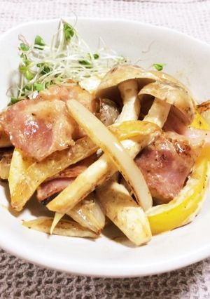 低糖質☆しめじベーコンのマヨネーズ炒め-レシピのメイン写真