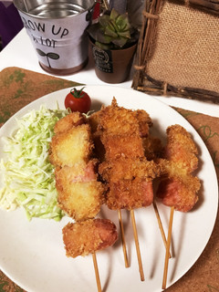 魚肉ソーセージと玉ねぎの串カツ-レシピのメイン写真