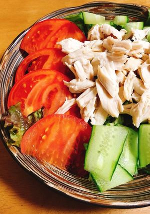 ささみとたっぷり野菜のヘルシーサラダ-レシピのメイン写真