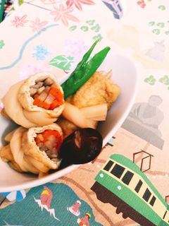 ️ごぼうとにんじんのクルクル信田巻き-レシピのメイン写真