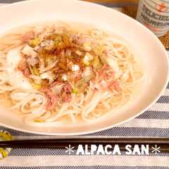 รูปของ だしで味わう＊ツナの冷やしとろろうどん♡