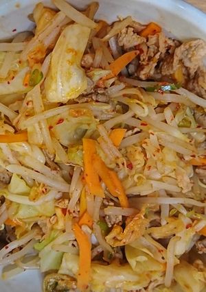 超時短!カット野菜でつくる簡単豚キムチ-レシピのメイン写真