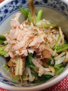 三つ葉とエノキのお浸し☆湯通し野菜だしも-レシピのメイン写真