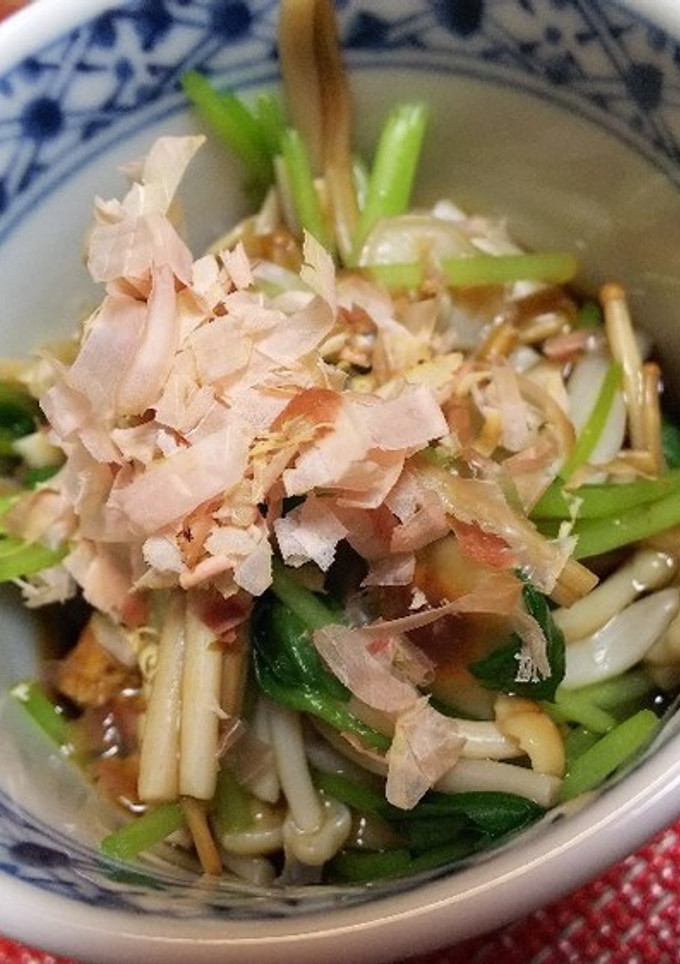 三つ葉とエノキのお浸し☆湯通し野菜だしも-レシピのメイン写真