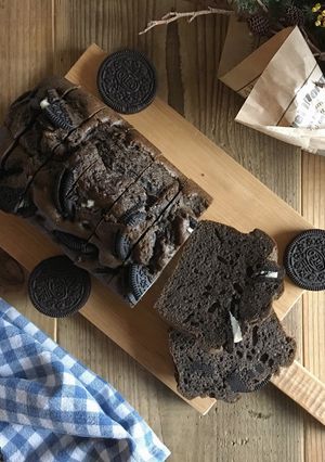 ブラックココアで漆黒のオレオパウンド-レシピのメイン写真