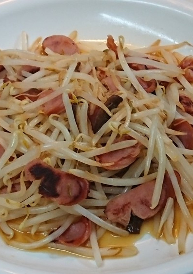 ソーセージと椎茸ともやしのレモン醤油焼き-レシピのメイン写真
