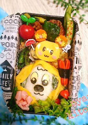 雨の日『ワンワンとうーたん♪』キャラ弁♡-レシピのメイン写真