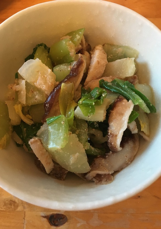 青梗菜としいたけの胡麻和え-レシピのメイン写真