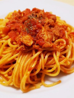 トマト缶で簡単!ツナトマトパスタ-レシピのメイン写真
