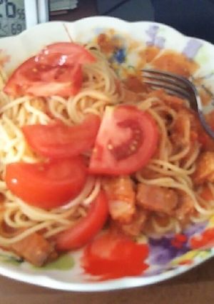 トマトとベーコンの冷静スパゲティ-レシピのメイン写真